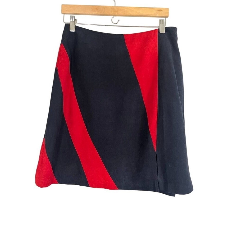 Retro Suede Skirt Black M Funky Edgy Indie Folk Hippie Boho Western Chic‎ Preppy